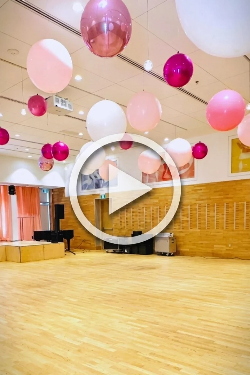 Balloon Ceiling for Bat Mitzvah