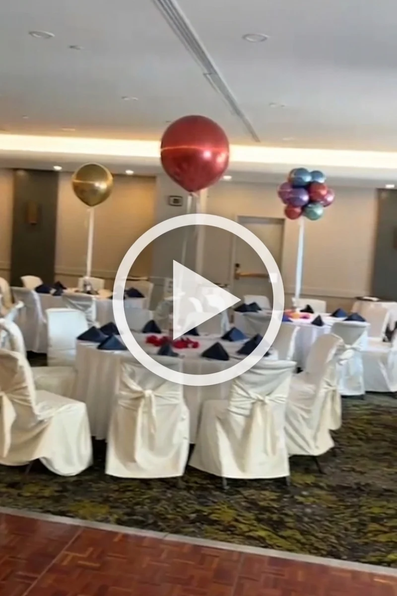 art gallery themed bat mitzvah balloon decor - twss balloons toronto